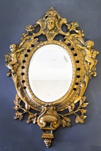 Ancien miroir mural aux - ancien,