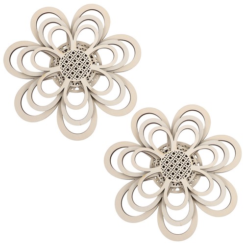 Pcs fleurs bois panneau - 6,