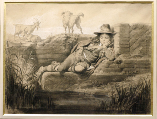 Grand dessin 1856 - , signé