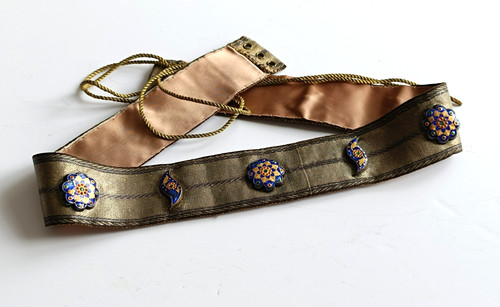 Ceinture argent doré émaux
