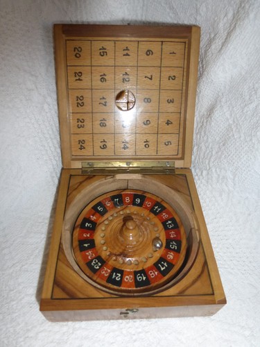 Ancien coffret bois peint jeu - coffret,