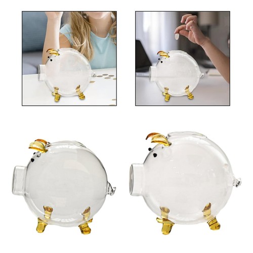 Tirelire cochon verre - cochon, en