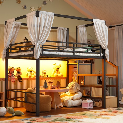 Full loft bed with storage - loft,