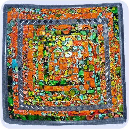 Bol mosaïque plat - mosaïque, en