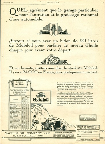 Publicité ancienne huile