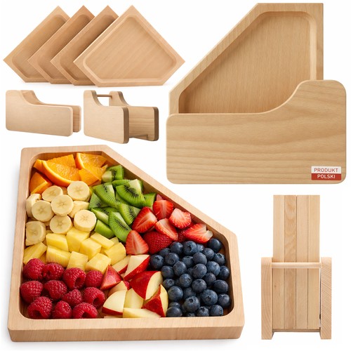 Plateaux service bois - service, en