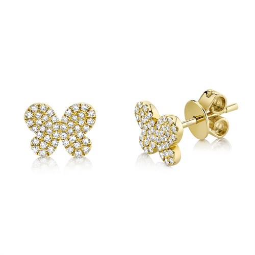 14k jaune diamant papillon - or,