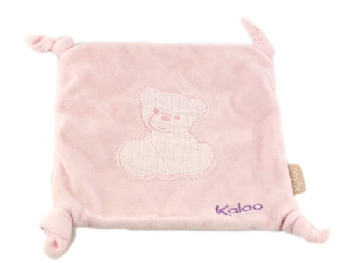 Doudou plat ours rose - , violet