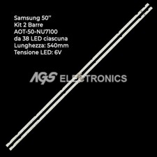KIT 2 BARRES TV 38 LED SAMSUNG AOT-50-NU7100 BN96-45952A V8N1-500SM0-R0