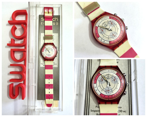 Swatch chrono scr100 navyberry - chrono,