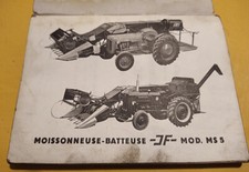 Manuel d'instructions + catalogue pièces (2 en 1) - Moissonneuse-batteuse JF MS5