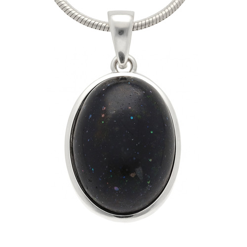 Pendentif opale noire - pendentif,