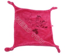 Doudou plat rose Pluto Minnie