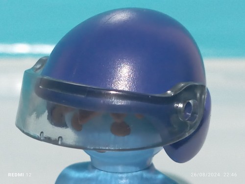 Playmobil casque bleu viseur - bleu,