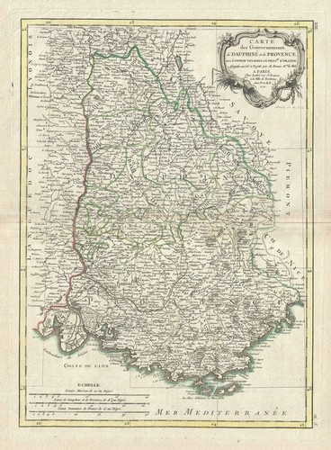 1771 bonne map dauphine and - of,