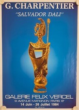 Affiche GEORGES CHARPENTIER Sculptures 1984 Exposition Galerie Vercel Paris
