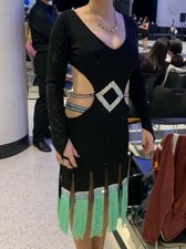 Black & turquoise bejewel