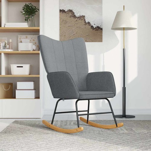 Chaise bascule bleu tissu - chaise, à