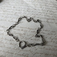 Chaine de Montre CHATELAINE XIXè Argent Silver Victorian Watch Guard Chain 19thC