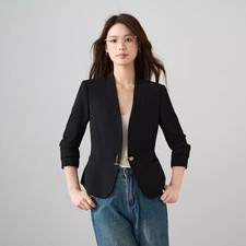 Blazer Noir Élégant Slim