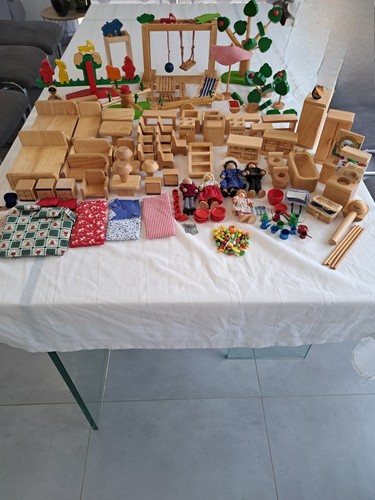 Maison poupée bois - maison, en