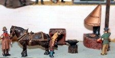 Blacksmith Forge Cheval Enclume Outils F47 non Peint Échelle Oo Langley Models