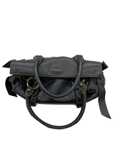 Sac main cuir noir - sac,
