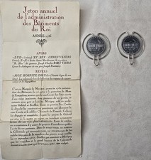 Jetons BÂTIMENTS DU ROY 2 Pinces à Billet, Reproduction Ancienne + Doc R. Filius
