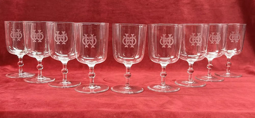 Clichy wine crystal glasses - clichy,
