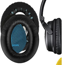 Coussins d'oreilles de rechange Bose QC25 QuietComfort antibruit noirs