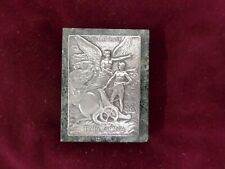 plaque bronze argenté Talamona 1853-1903 sur marbre,revers vierge P 388g 5x7cm