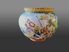 Vase / Cache pot en céramique - Scène Mythologie grecque.