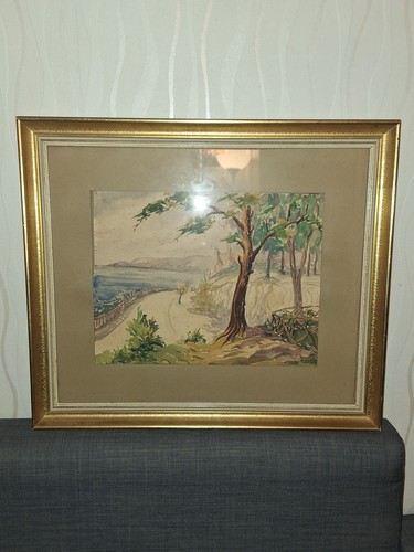 Tableau paysage aquarelle - tableau,