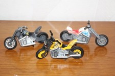 PLAYMOBIL / LOT DE 3 MOTOS CHOPPERS USA ROUTE  66 MOTOCROSS