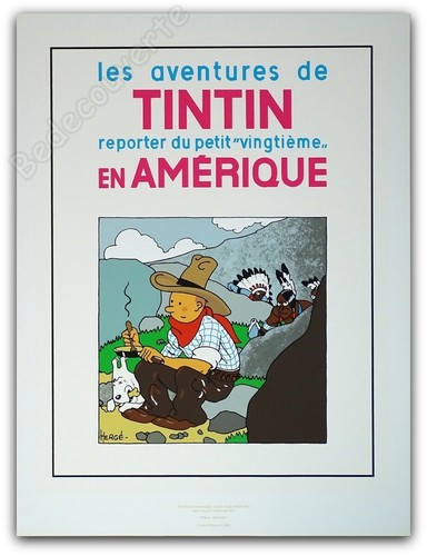 Affiche sérigraphie hergé - sérigraphie,