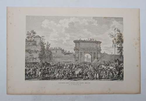 Gravure ancienne entrée des - gravure,