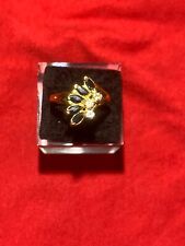 Bague Or 18 Carats, Saphirs et Zircons, 750/000 18k