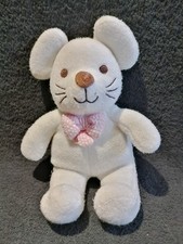 Doudou peluche souris blanche