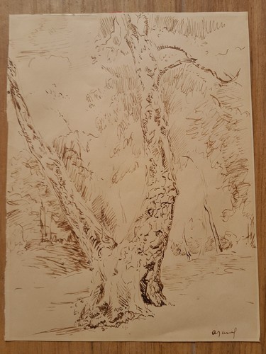 Dessin original ancien signé