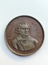 FRANCE MÉDAILLE REVOLUTION 1848 PIERRE LEROUX CAPACITÉ IMMENSE TROP POUR UN SEUL