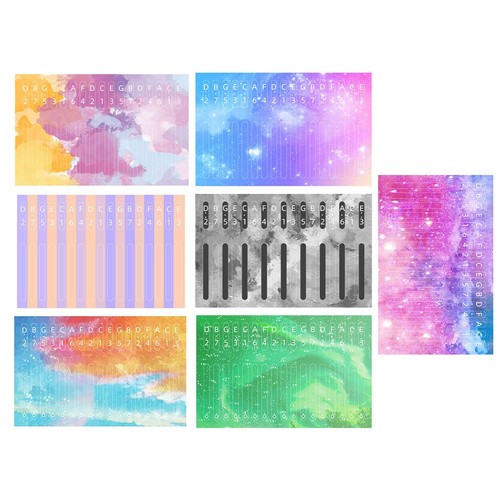 Autocollant note piano - , pouce