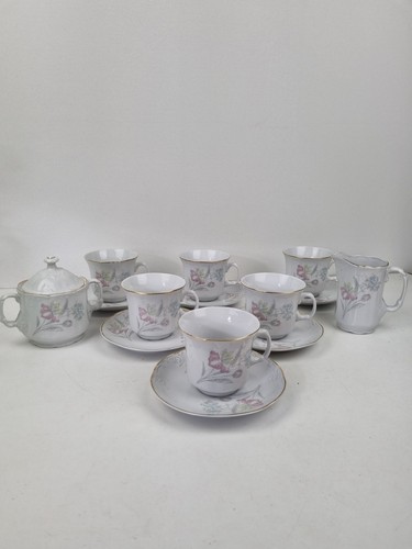Service thé tasses - 6, tasses,