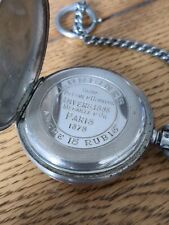 Ancienne Montre de Gousset Longines Médaille d'Or Paris 1878 Argent 0.800