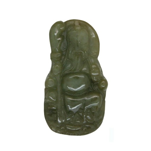 Dark green jade - dark, pendant