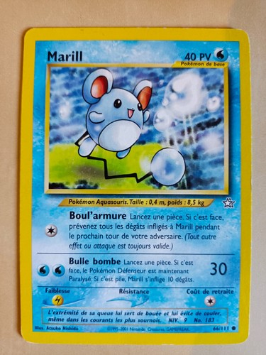 Carte pokémon marill 111 - pokémon, 66/111