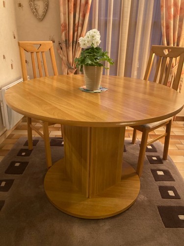 Table ronde avec rallonge - table,