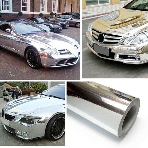 Silver chrome mirror vinyl - silver,