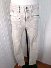 Pantalon Jeans gris délavé blanc loose usé G-STAR 3301 W26 L32 36 taille haute