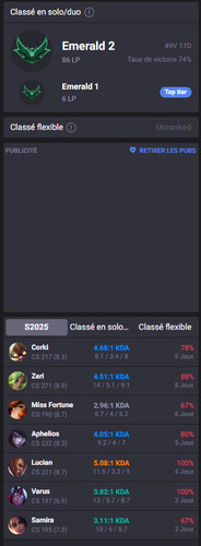 Compte league legends - compte,