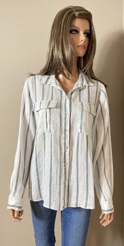 Chemise chemisier écru rayé